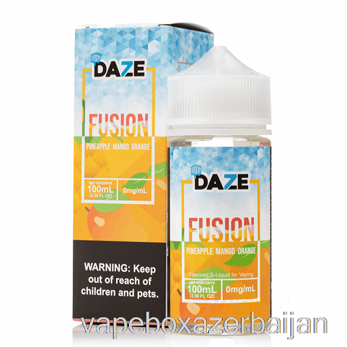 Vape Box Azerbaijan ICED Pineapple Mango Orange - 7 Daze Fusion - 100mL 0mg